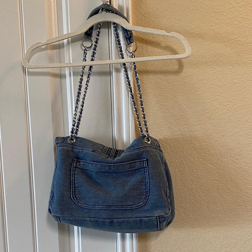 Blue Denim Shoulder Bag - Picture 4 of 9